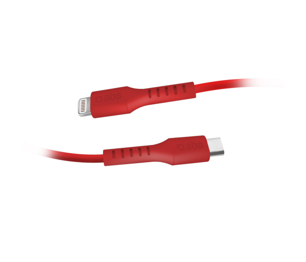 SBS USB-C - Lightning 1m Czerwony - 1460906 - zdjęcie 2